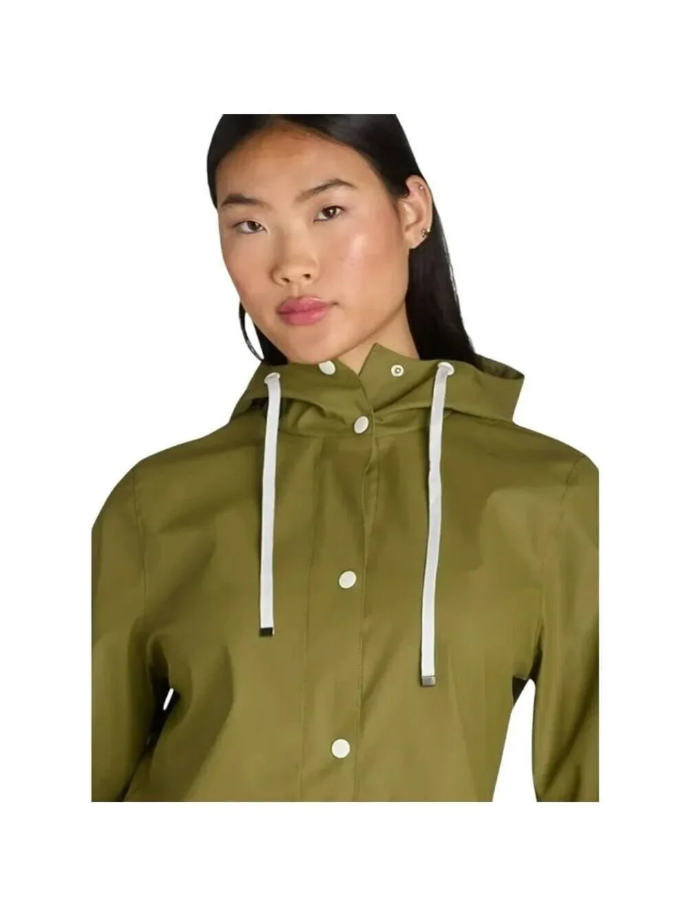 BIG CHILL WATER RESISTANT RAIN COAT WOMEN'S XL BLACK OR OLIVE GREEN SOFT & COMFY